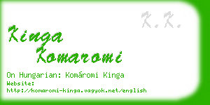 kinga komaromi business card