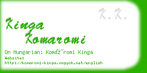 kinga komaromi business card